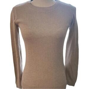 Tommy Hilfiger Shimmer God/Cream Long Sleeve Sweater Size Small